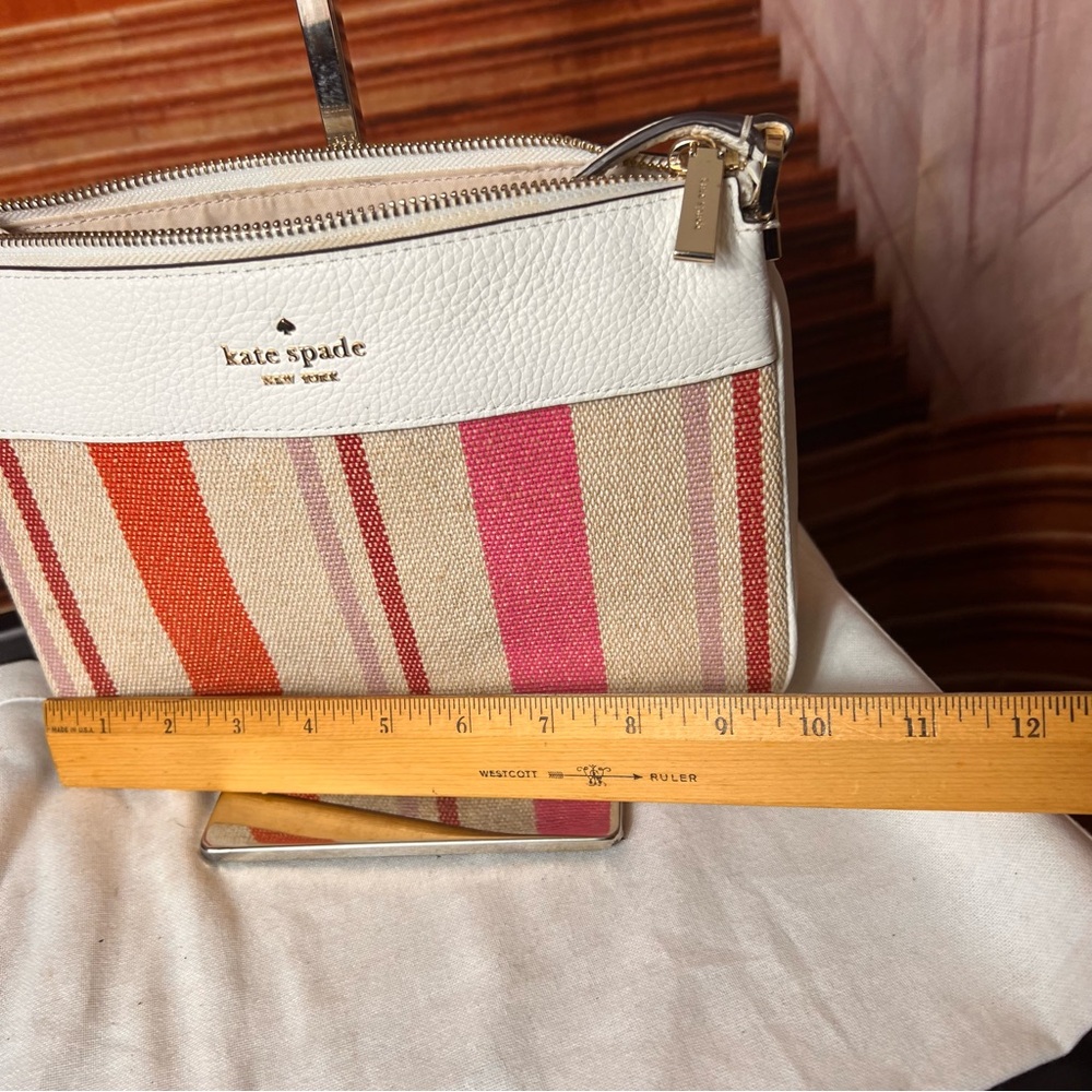Kate Spade Leila Pink and Orange Crossbody Bag with Modern Design, triple gusset - Picture 17 of 17